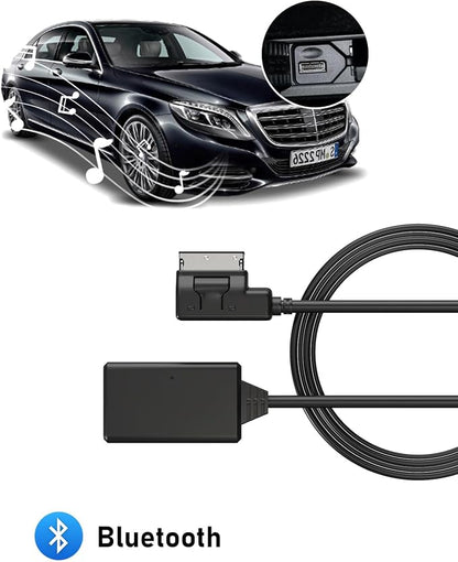 Bluetooth Audio Adapter for Mercedes-Benz, Wireless Music Receiver Connect to OEM Media Interface & AUX Port, HiFi Sound Compatible with iPhone & Android Smartphones