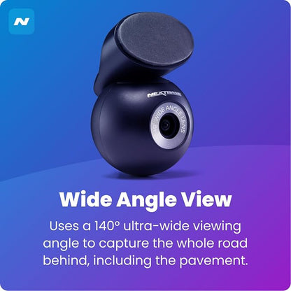 Nextbase Rear Window Camera | Compatible with 322GW, 422GW, 522GW, 622GW Dash Cams | Full Rear View Coverage, 140° Wide Angle, Magnetic Mount, 6.5m Cable, Series 2 Add-On Module