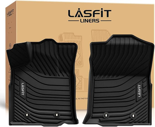 LASFIT Front Mats Fit for Tacoma 2016-2023 (Only Fit Auto Tran & 1st Row), Custom Fit All Weather Protection Durable TPE Floor Liners for 2024 2025 2026 Tacoma Accessories Front 1st Row Row Car Mats