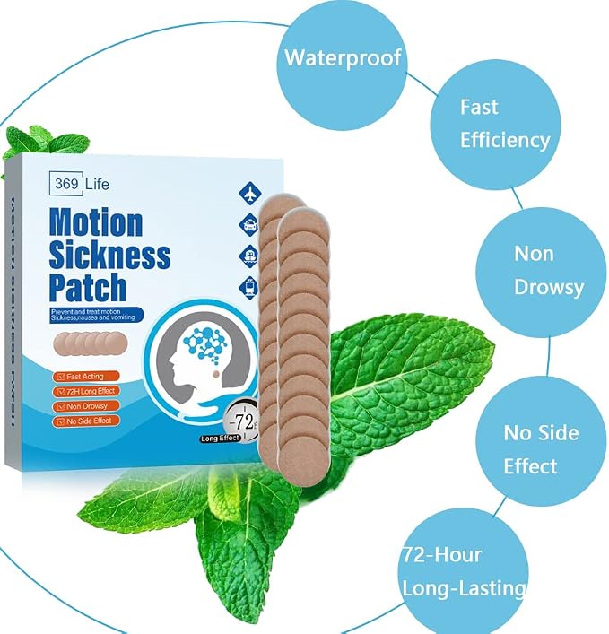 369 Life Motion Sickness Patches, Sea Sickness Patch for Cruise - Adults and Kids ((20 Count - Pack of 1))