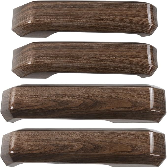 Voodonala Wood Grain Inner Door Handle Covers Trim for Ford F150 2015 2016 2017 2018 2019 2020 (ABS,4Pcs/Set)