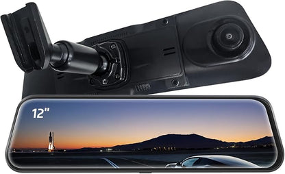 Pelsee Bracket for 12‘’ Mirror Dash Cam Rear View Dash Camera Mount(P12 Pro/P12 Plus/S12 Pro), Not for P12 Pro Max