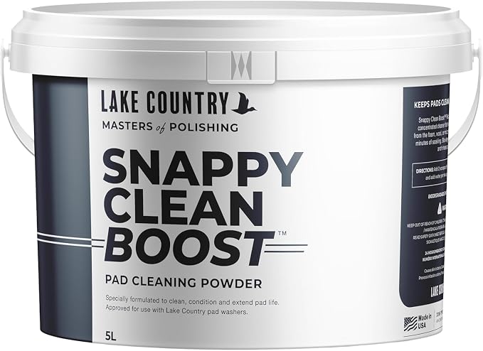 Snappy Cleaner Powder - Concentrated Pad Cleaning Powder Formula for Foam, Wool & Microfiber Pads. Removes wax and polish residue and extends pad life. 11lbs. (5 Liter)