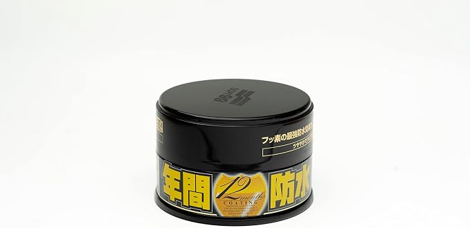 SOFT99 Fusso Coat 12 Months Wax Dark (Japanese Version) – Synthetic Car Wax for Black, Red, Blue & Dark Color Vehicles – Long-Lasting Hydrophobic Protection