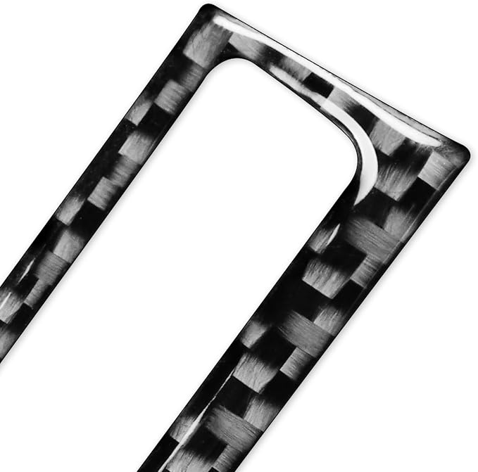 Real Premium Carbon Fiber Decor Compatible with Audi A3 S3 RS3 8V 2013 2014 2015 2016 2017 2018 2019 Car Gear Shift Panel Electronic handbrake Front Part Decal Auto Interior Accessories Sticker Black