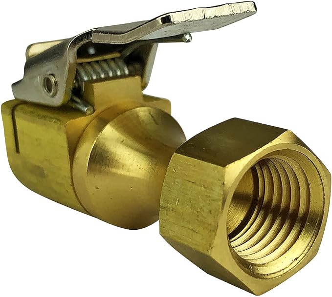 Haltec CH-360OP Solid Brass Lock On Open Air Chuck with Clip On European Style 1/4 inch NPT