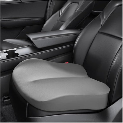 Car Seat Cushion, Comfort Memory Foam Car Cushion, Non-Slip Auto Booster Seat Cushion for Improve Driving Vision, Suitable for Vehicles Trucks SUVs Car Accessories (Gray)