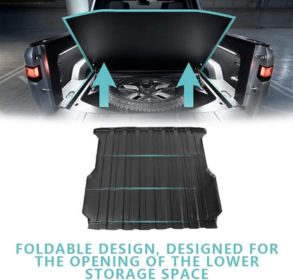 BestEvMod for Rivian R1T Truck Bed Mat Liner Foldable Accessories Pickup Heavyweight Bed Mat All-Weather Protection Compatible with Rivian R1T 2026 2025 2024 2023 2022 Accessories