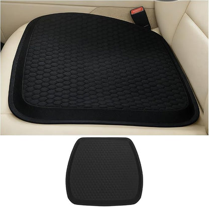 Car Seat Cushion, Comfortable Non-Slip Breathable Vehicle Front Seat Bottom Protector Pad, Automotive Interior Driving Chair Mat Cover, Universal for SUV RV Truck (Black)