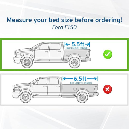 Syneticusa AR Automatic Retractable Truck Bed Cover with R6 Rack for Ford F-150 2004–2026 | 5.5' (67”) Short Bed | Aluminum Hard Retractable Tonneau Cover | Easy Installation | Waterproof, Low-Profile