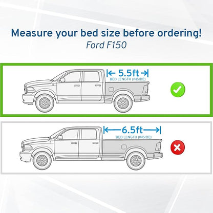 Syneticusa ER Power Retract Hard Tonneau Cover with R2 Rack Fits 2004-2026 Ford F-150 5.5' (67”) (incl. Raptor/Lightning) Truck Bed Overlanding Off Road Retractable