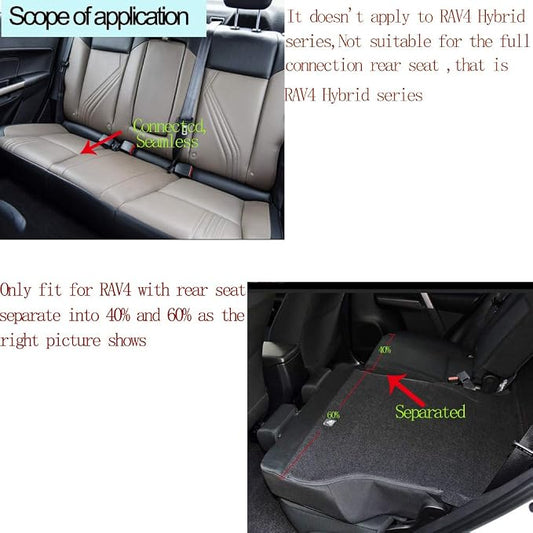 EKR Rav4 Seat Covers Custom Fit for Toyota Rav4 XLE,Platinum,Limited 2013-2018 & SE 2016-2018, Leather Car Seat Cover Full Set for SUV,Faux Leather(Black)