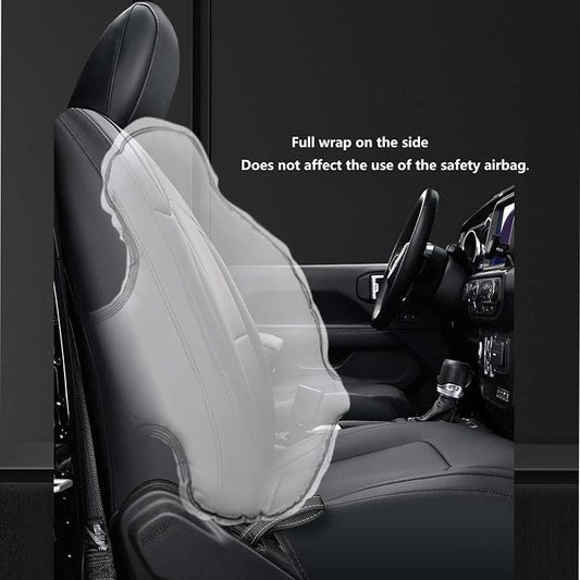 Seat Covers Custom Fit for Chevrolet Camaro 2010-2015 5th Gen Camaro LT LS SS Coupe Model Faux Leather Seat Covers…