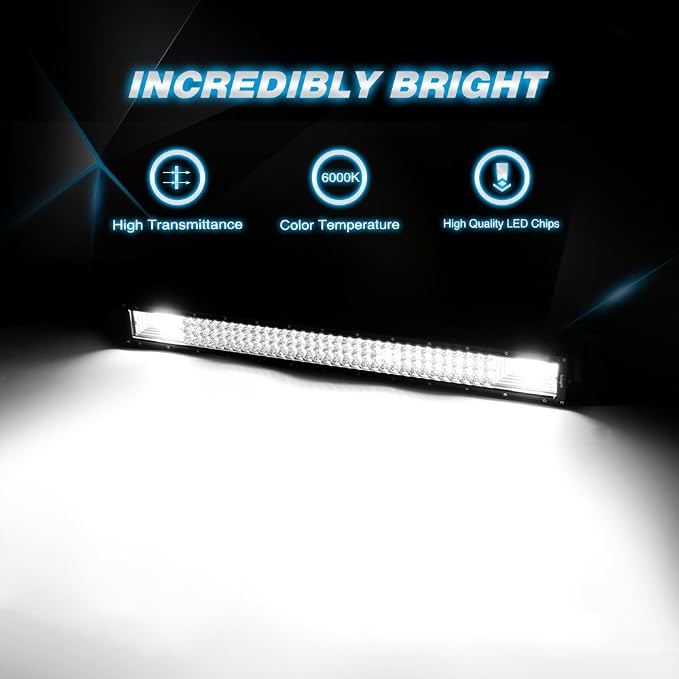 Nilight LED Light Bar 32Inch 378W Flood Spot Combo Triple Row Driving Lamp Roof Bumper Off Road LED Work Lights Pods for Van Camper Wagon Car Pickup Golf Cart ATV UTV SUV Truck Boat 4x4