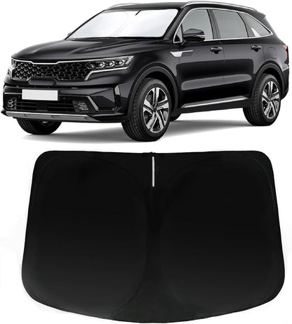 Windshield Sun Shade for 2016-2020 Kia Sorento, Car Front Window Sunshade with 240T Sun Visor Protector Blocks UV Rays Heat Sun Shield Accessories