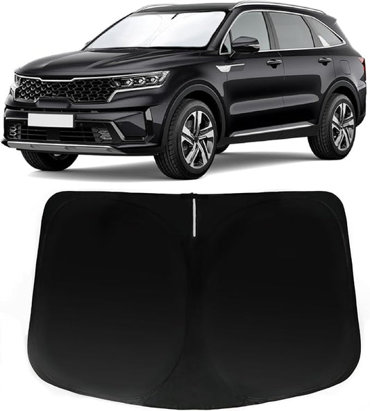 Windshield Sun Shade for 2016-2020 Kia Sorento, Car Front Window Sunshade with 240T Sun Visor Protector Blocks UV Rays Heat Sun Shield Accessories