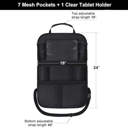 ONE PIX Backseat Car Organizer Mats Back Seat Organizers and Storage Bag with Touch Screen Tablet Holder for Kids Toddlers Car Seats, Travel Accessories, Road Trip Essentials Kids
