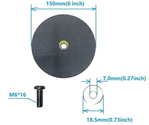 6 Inch 2Pack Buffer Polishing Backing Plates, Backing Pads for Cordless Buffer, Compatible with Saker, GEVEELIFE, Eioehtl, TEETOK, Takuoo, Color Tree, DmgicPro, LOTKEY, Carrkoopy etc.