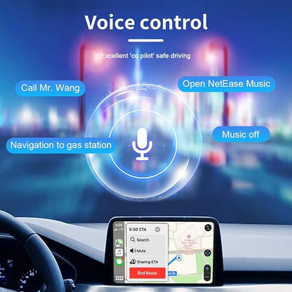 Wireless CarPlay & Android Auto Adapter, Plug & Play 2-in-1 Conversion for Wired Apple CarPlay Cars, USB/USB-C Compatible, Works with iPhone iOS 10+ & Android 11+ Smartphones