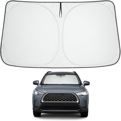 Proadsy Windshield Sun Shade for Toyota Corolla Cross 2022-2025 2026 (Not for Corolla) 4-Layer Foldable Front Window Sunshade Protector Keep Car Cooler