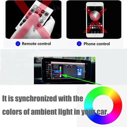 7 Colors Air Vent Ambient Light Fits for Mercedes Benz W222 S-Class 2014-17 | W222 ambient light led ac vents, Sync with car's factory ambient lighting, Complete your cabin's luxury feel, 8 air vent glow