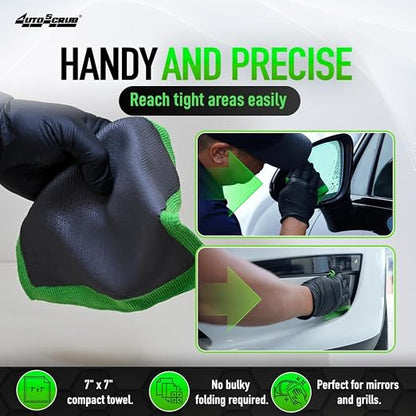 Nanoskin AUTOSCRUB Surface Prep Towel - General Grade 7" x 7" - Patented Clay Bar Replacement Tool to Remove Embedded Contaminants Before Wax & Coating |for Painted Surface, Glass, Plastic, Metal, etc