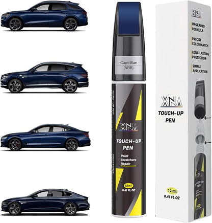 XNA Capri Blue(NRB) for Genesis Touch Up Paint, Car Scratch Remover for Nicks and Chips Repair, 2-In-1 Quick & Easy Fix Car Scratch Repair Kit with Exact Color-Matched