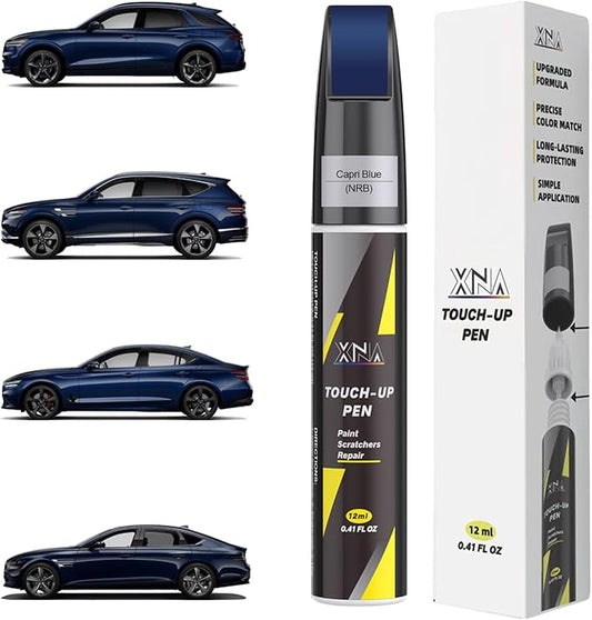 XNA Capri Blue(NRB) for Genesis Touch Up Paint, Car Scratch Remover for Nicks and Chips Repair, 2-In-1 Quick & Easy Fix Car Scratch Repair Kit with Exact Color-Matched