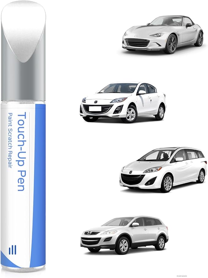 34K/41K Crystal White Pearl Tricoat Touch Up Paint Compatible with Mazda Exact Match Chips and Nicks Touch Up