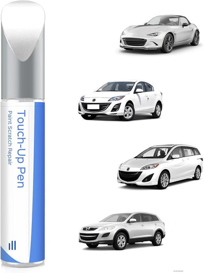 34K/41K Crystal White Pearl Tricoat Touch Up Paint Compatible with Mazda Exact Match Chips and Nicks Touch Up