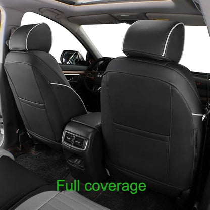 EKR CRV Seat Covers Custom Fit for Honda CRV 2015 2016 Full Set Car Seat Cover for SUV, Leather Truck Seat Protectors,Faux Leather(Black/Gray)
