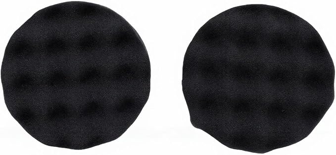 2PCS Tire Dressing Applicator Sponge, Wave Contoured Wheel Tire Detailing Applicator, Reusable Hex Grip Dressing Pad for Car Protection & Shine, Black (Large)
