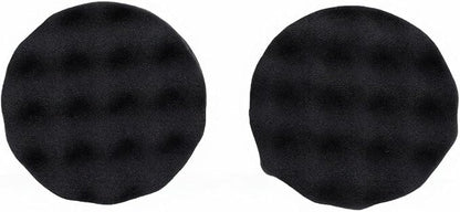 2PCS Tire Dressing Applicator Sponge, Wave Contoured Wheel Tire Detailing Applicator, Reusable Hex Grip Dressing Pad for Car Protection & Shine, Black (Large)