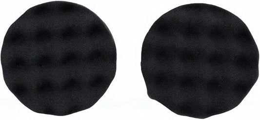 2PCS Tire Dressing Applicator Sponge, Wave Contoured Wheel Tire Detailing Applicator, Reusable Hex Grip Dressing Pad for Car Protection & Shine, Black (Large)