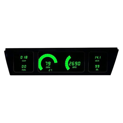 Intellitronix LED Digital Replacement Gauge Panel for 1977-1990 Chevrolet Impala & Caprice - Complete Dash Cluster Upgrade with Speedometer, Tachometer & Sending Units (Green)