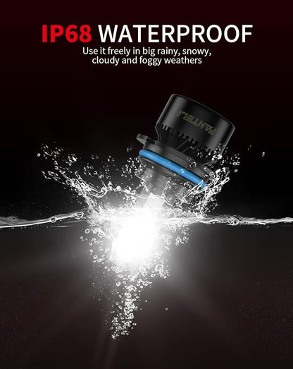 𝟫𝟢𝟢𝟦 Bulbs 6500K Cool White 40000LM 900% Brightness, 1:1 Size Plug and Play IP68 Waterproof Off-Road Lights, Pack of 2