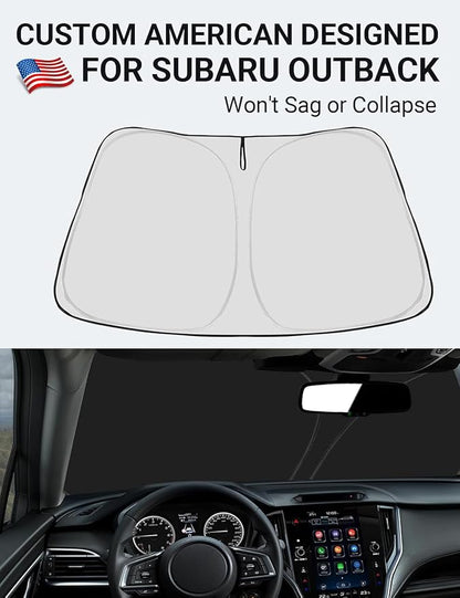 Proadsy 2026 Upgrade Front Windshield Sun Shade Foldable Sunshade Protector Custom Fit 2020-2025 Outback SUV Base Premium Limited Touring Accessories