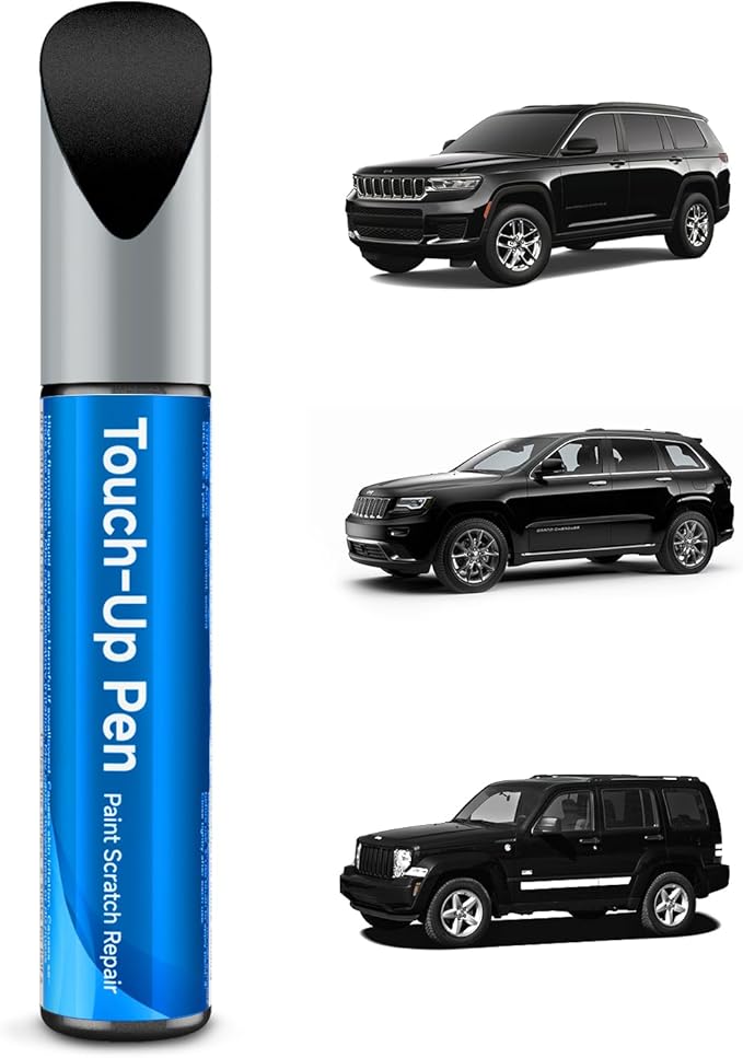 Touch Up Paint Compatible with Jeep Exact Match Touch Up Paint Car Scratch Repair (Brilliant Black Pearl(PXR/AXR) Compatible with Cherokee/Grand Cherokee/Liberty)