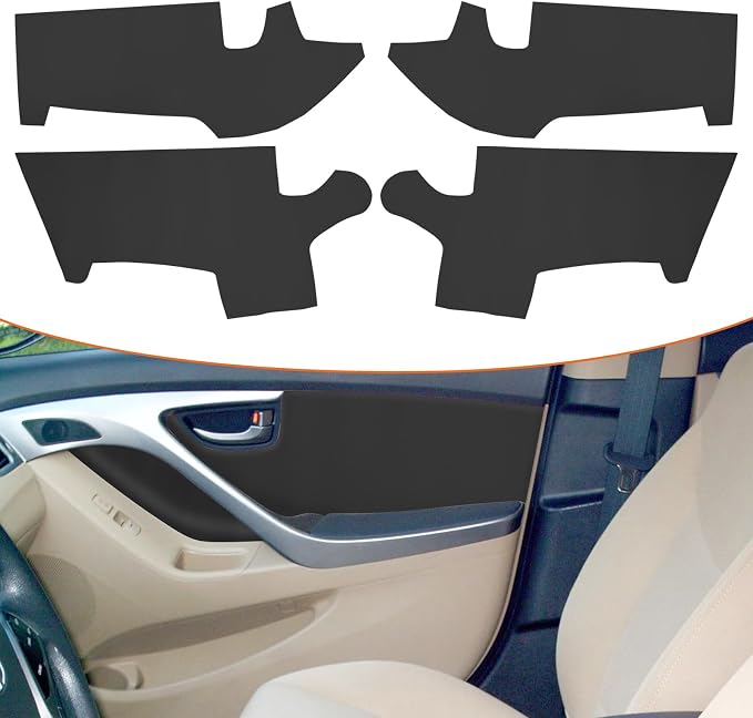 RUIANTE 4pcs Door Panel Cover Trim Replacement Compatible for Elantra 2011-2016 Car Interior Accessories (Black)