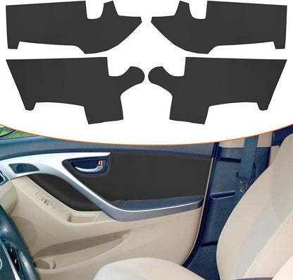 RUIANTE 4pcs Door Panel Cover Trim Replacement Compatible for Elantra 2011-2016 Car Interior Accessories (Black)
