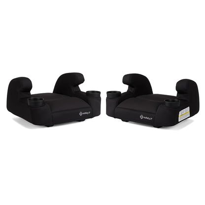 Safety 1st Comfort Ride Lite Booster Car Seat, 2-Pack, Lightweight Backless Booster Seat, Machine Washable, Dishwasher Safe Cup Holders, USA-Made, Fits Kids 40-100 lbs, 43.4-57", Black