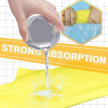 Car Wash Drying Towels, 450gsm Ultra-Thick Absorbent Lint-Free Extra Soft Microfiber Rags for Car Detailing, Interior & Exterior Cleaning Cloths, 16in x 16in - Microfiber, Yellow, 6 Packs