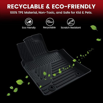 LASFIT Floor Mats&Trunk Mat for Toyota Camry 2025-2026 Hybrid/LE/SE/XLE/XSE, All Weather Custom Fit TPE Floor Liners for Camry 2025 Front & Rear Full Set Car Mats, Black.