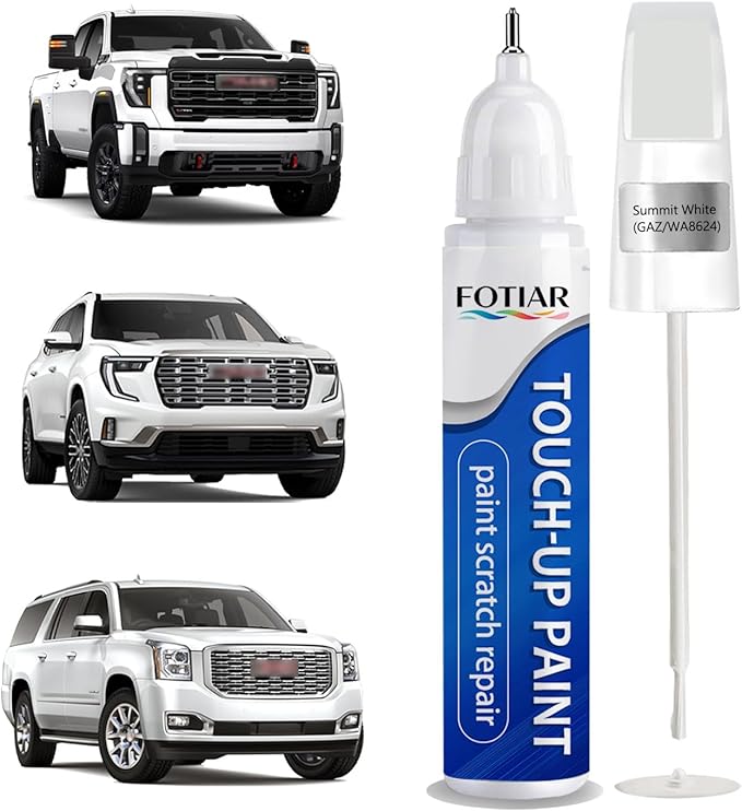 Summit White GAZ/WA8624 Touch up Paint for GMC-Exact Match Scratch Repair Kit 2-In-1 Premium Car Paint Pen for Chips & Nicks