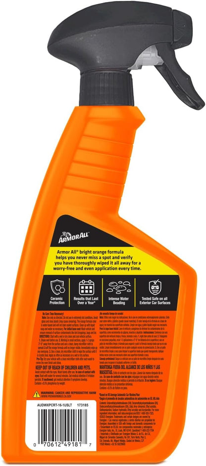 Armor All Extreme Shield Protect & Shine Ceramic Wax, Color Changing Spray Car Wax, 16 Fl Oz Bottle