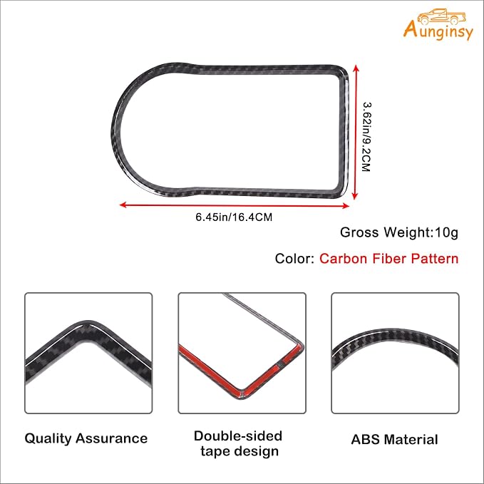 Aunginsy Car Gear Shift Panel Cup Holder Trim Ring Compatible with Toyota Tacoma 2016-2023 Truck Center Console Gear Shifter Cup Holder Panel Decorative Frame Protection Cover ABS Interior Accessories