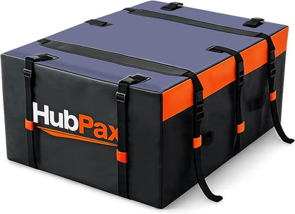 Car Rooftop Cargo Carrier Bag - 16 Cubic Feet Car Roof Top Bag Cargo Carrier for All Vehicle with/Without Rack, Includes Anti-Slip Mat, 8 Reinforced Straps, 6 Door Hooks, Luggage Lock