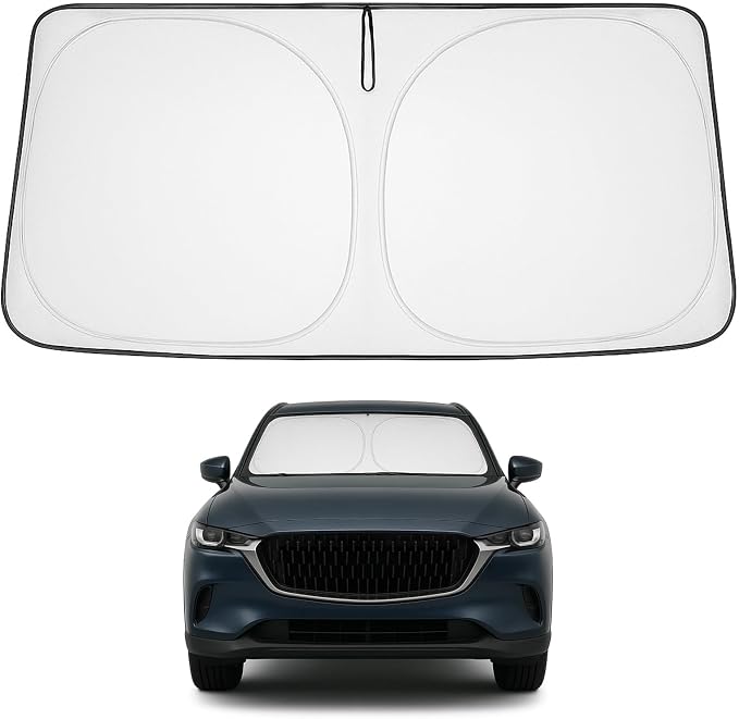 Proadsy 2026 Upgrade Front Windshield Sun Shade Foldable Sunshade Protector Custom Fit 2016-2023 CX-9 CX9 Sport Utility SUV Accessories