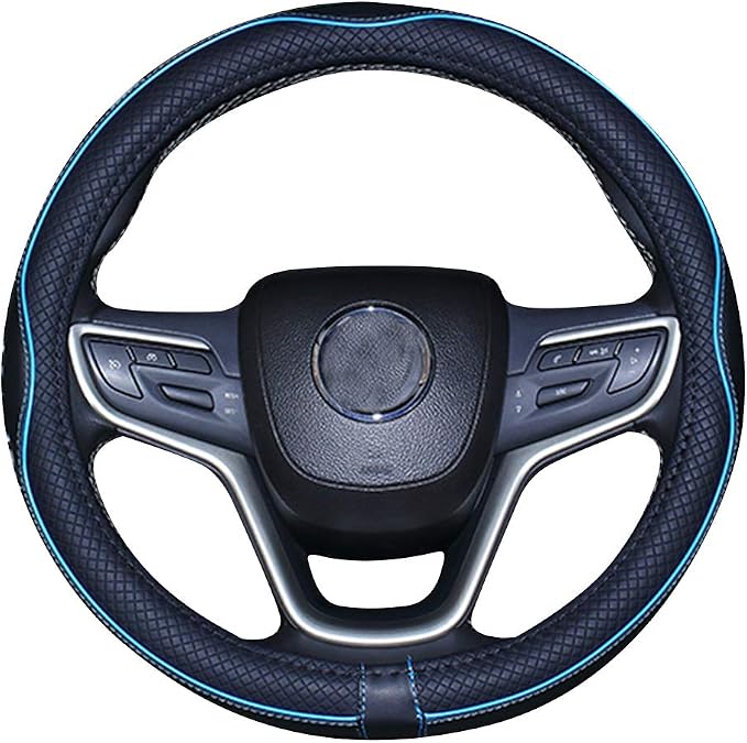 Mayco Bell 2019 New Microfiber Leather Car Extra Large Steering Wheel Cover for Big Trucks (20'',Light Blue)