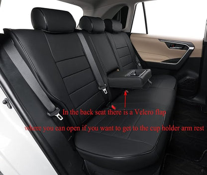 EKR Corolla Seat Cover Custom Fit for Toyota Corolla 2020 2021 2022 Hybird LE &2023 2024 2025 2026 Hybrid XLE,Leather Car Seat Cover Full Set-Faux Leather(Black)
